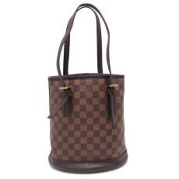 Louis Vuitton Mare Bucket Pouch Tote Bag Damier Ebene Brown - Picture 2 of 9